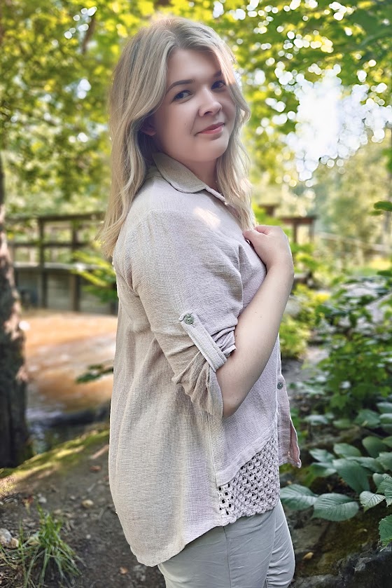 Pellavatehdas June paita roosa