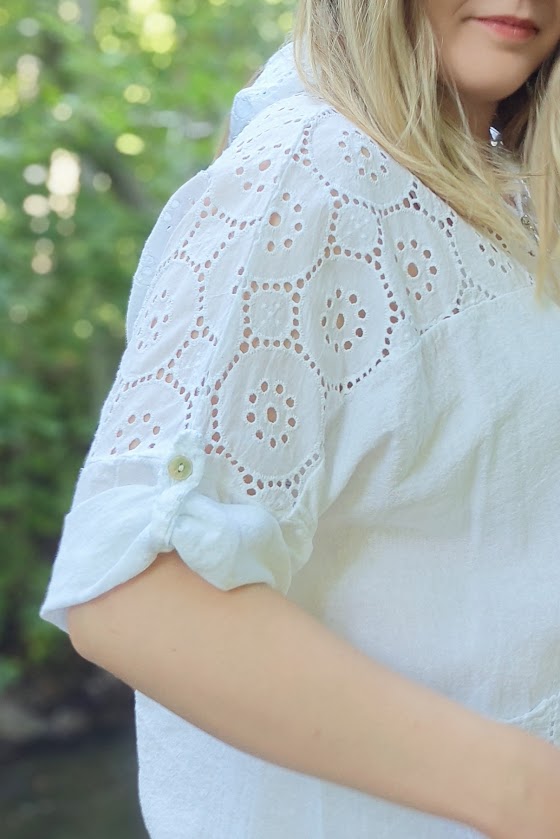 Annina puuvillahuppari, valkoinen L/XL - Image 3