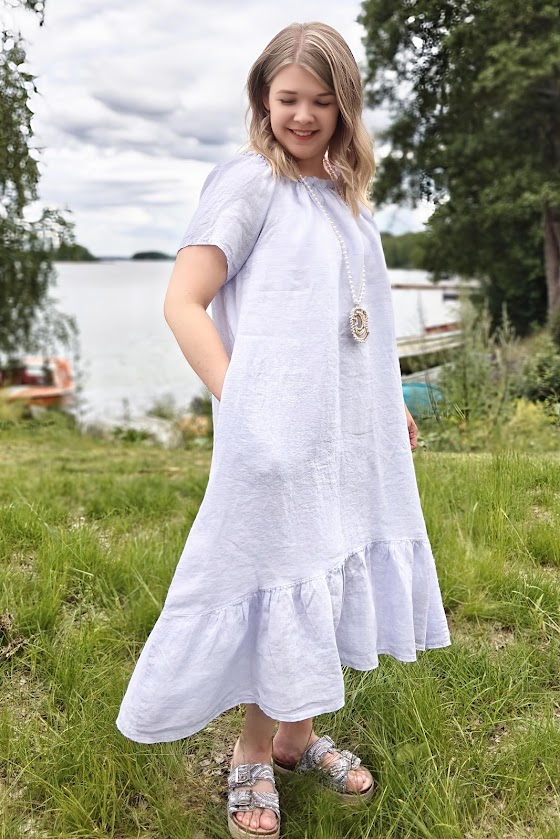 Pellavatehdas Kesäunelma pellavamekko blush liila