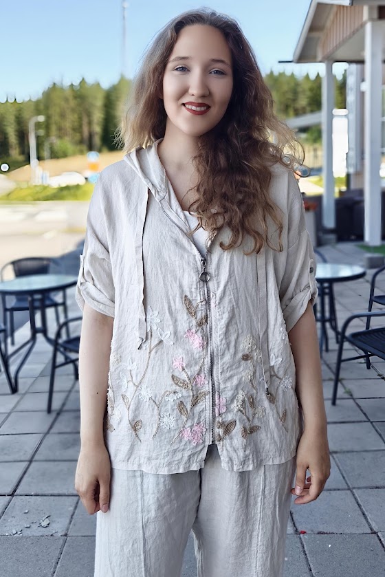 Pellavatehdas Isolde huppari beige