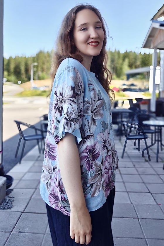 Lumous pellavapaita, vaaleansininen 46/52 - Image 3