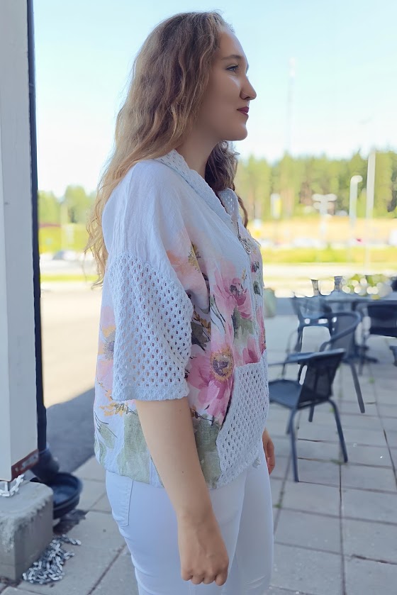 Pellavatehdas Marilii pellavahuppari valkoinen