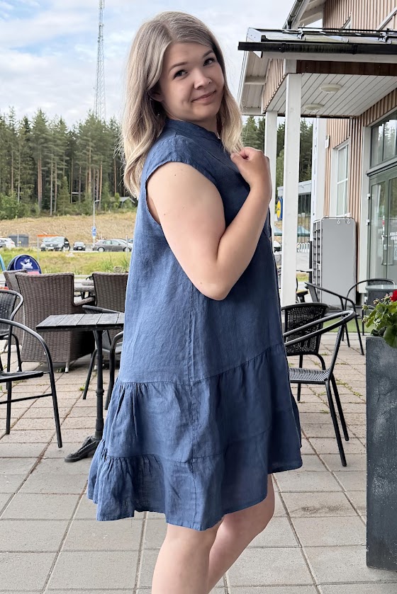 Mette frillatunika, sininen M/L - Image 3