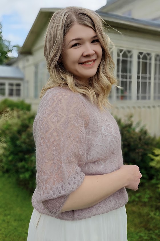 Helena mohairneule, kaakaonruskea M/XL - Image 4