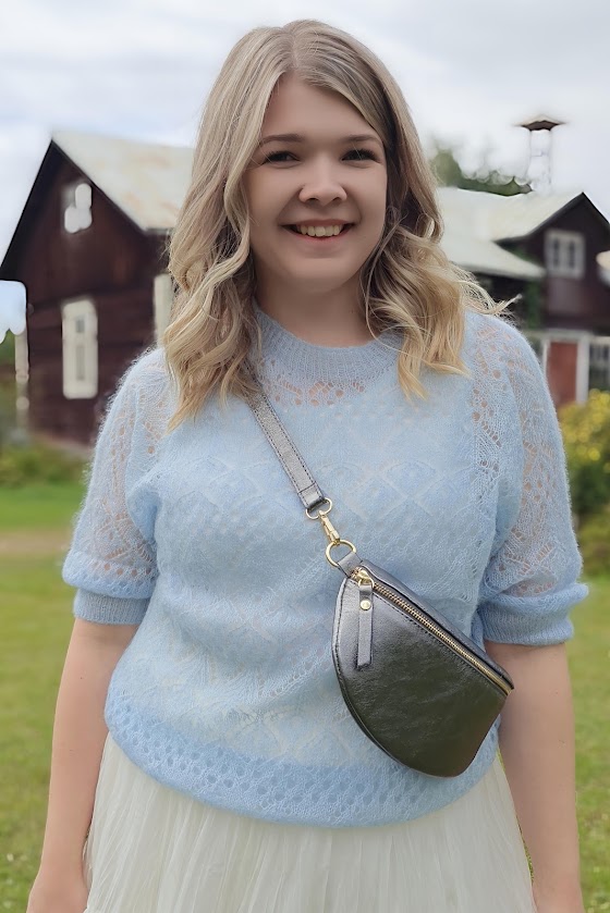 Pellavatehdas Helena mohairneule vaaleansininen