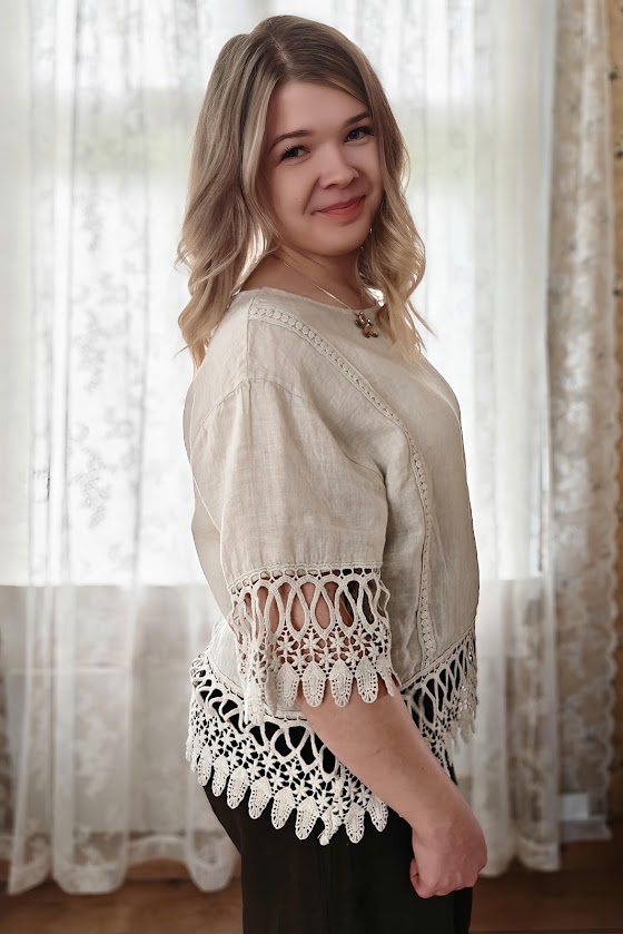 Jessamin pellavapaita, beige 42/48 - Image 3