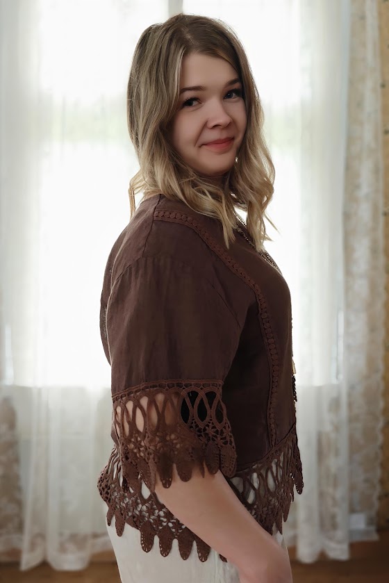 Jessamin pellavapaita, suklaanruskea 42/48 - Image 3