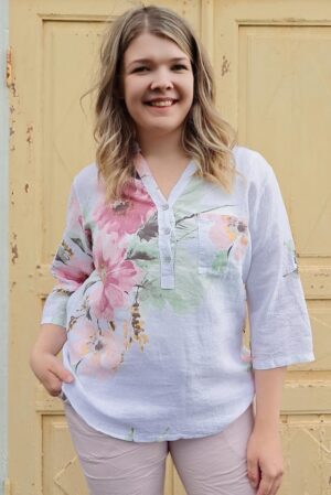 Pellavatehdas Juliet pellavapaita valkoinen