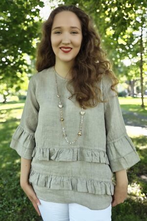Pellavatehdas Lilianne pellavatunika beige