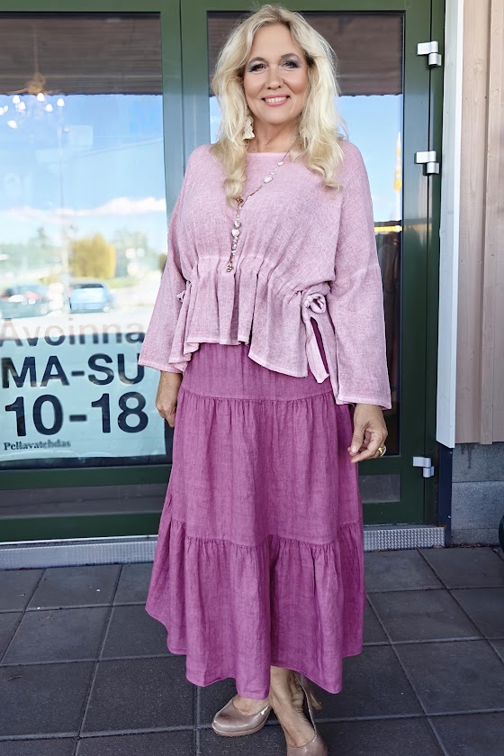Pellavatehdas Rilla paita roosa