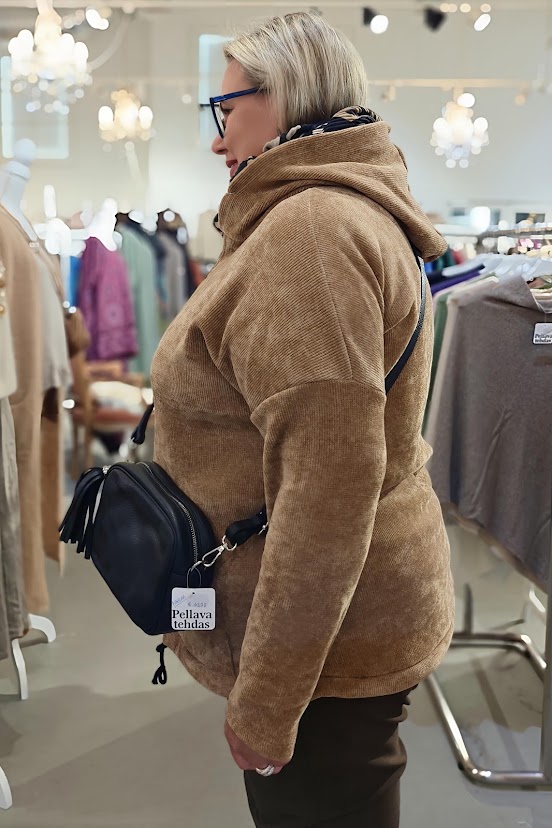 Anita chenillehuppari, kinuskinruskea XL/XXL - Image 3