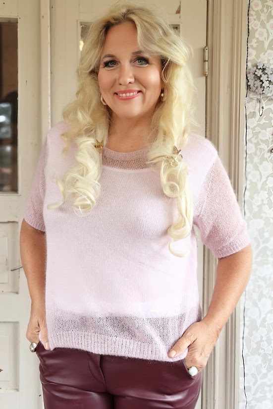Pellavatehdas Gianna mohairneule vaaleanpunainen