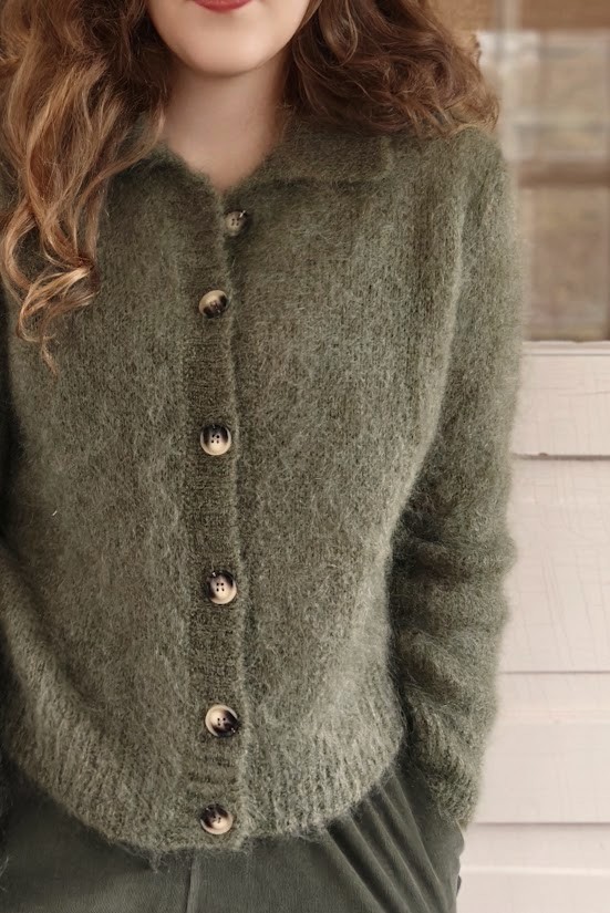 Leanne mohair-neuletakki, maastonvihreä 42/50 - Image 3