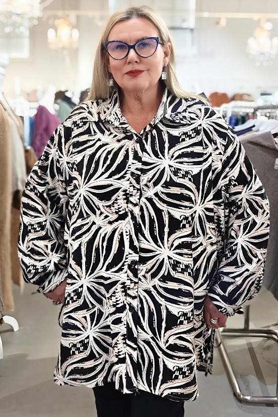 Pellavatehdas Libby viskoositunika musta