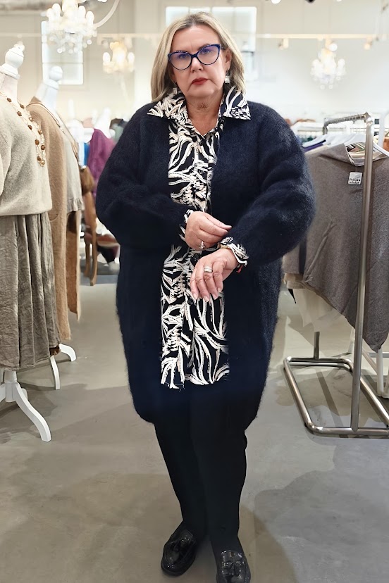 Libby viskoosi paita, musta 3XL/4XL - Image 5