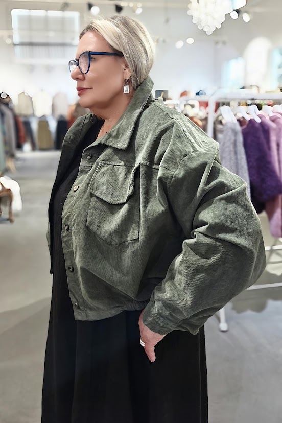 Peg samettijakku, kakivihreä 2XL/3XL - Image 4