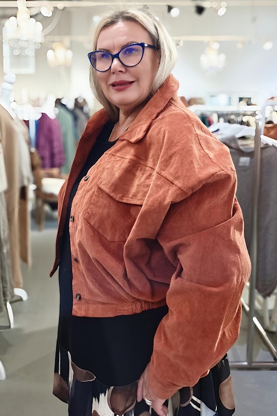 Peg samettijakku, poltettu oranssi 2XL/3XL - Image 3
